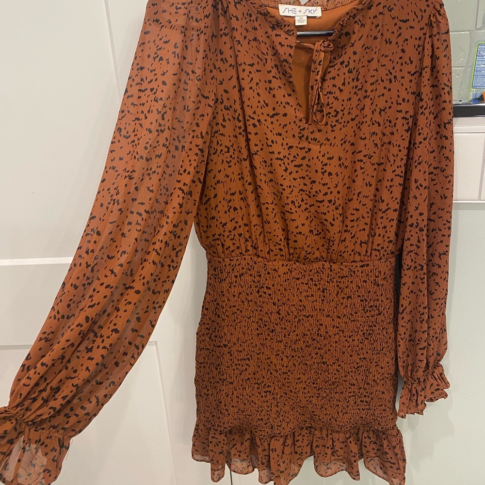Rust orange dress